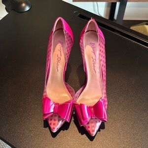 Betsey Johnson Fuchsia Checkered Heels